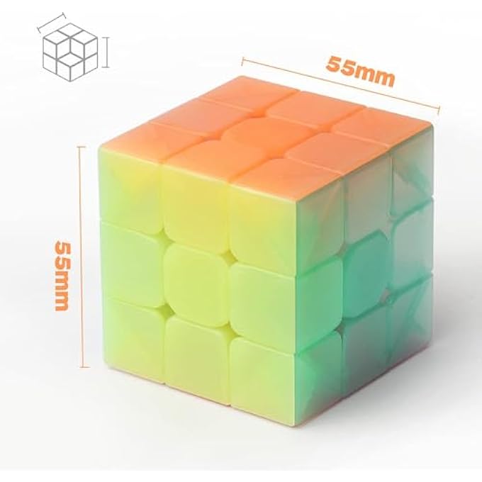 QYTOYS JELLY SPEED CUBE 3X3 QIYI WARRIOR W 3X3X3 STICKERLESS CUBE PUZZLE TOY - Image 2